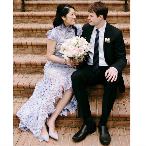 Costarellos Kimberissa Guipure Lace Handkerchief Dress - Picture 5 of 5